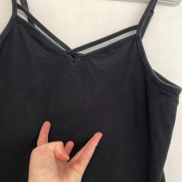 TORRID 2 Plus Size Foxy Strappy Cami Solid Black Sleeveless Cotton Tank Top 2X - Picture 8 of 15